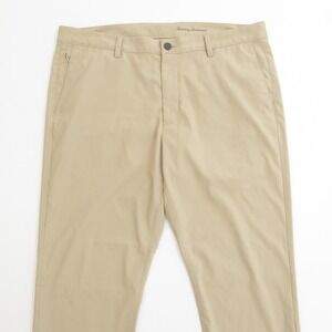 Tommy Bahama Mens Golf Pants Beige Recycled Polyester Spandex 38x30